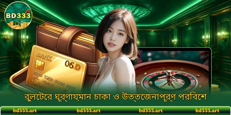 রুলেটের ঘূর্ণায়মান চাকা ও উত্তেজনাপূর্ণ পরিবেশ