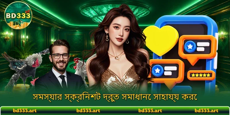 সমস্যার স্ক্রিনশট দ্রুত সমাধানে সাহায্য করে